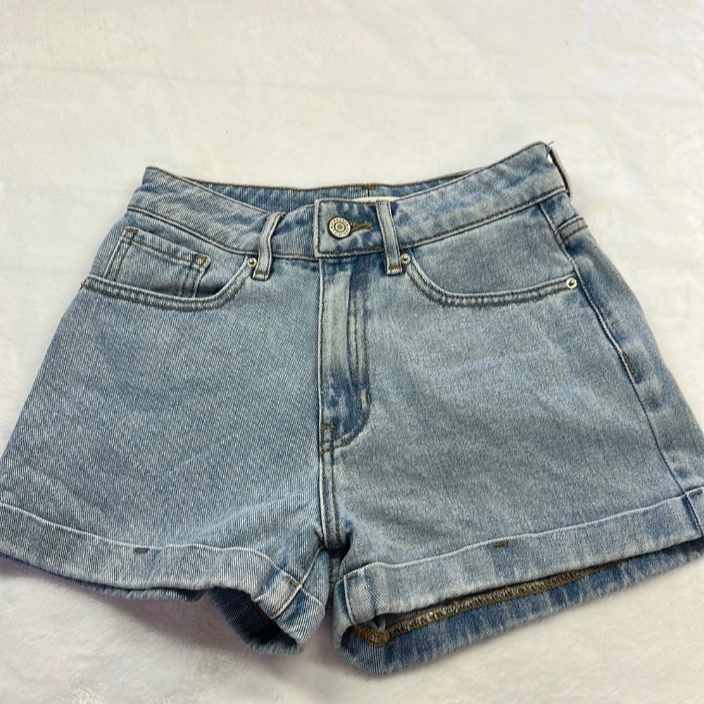 Pacsun Mom Short Denim Cotton Five Pocket Rolled Hem Jean Shorts Size 23
